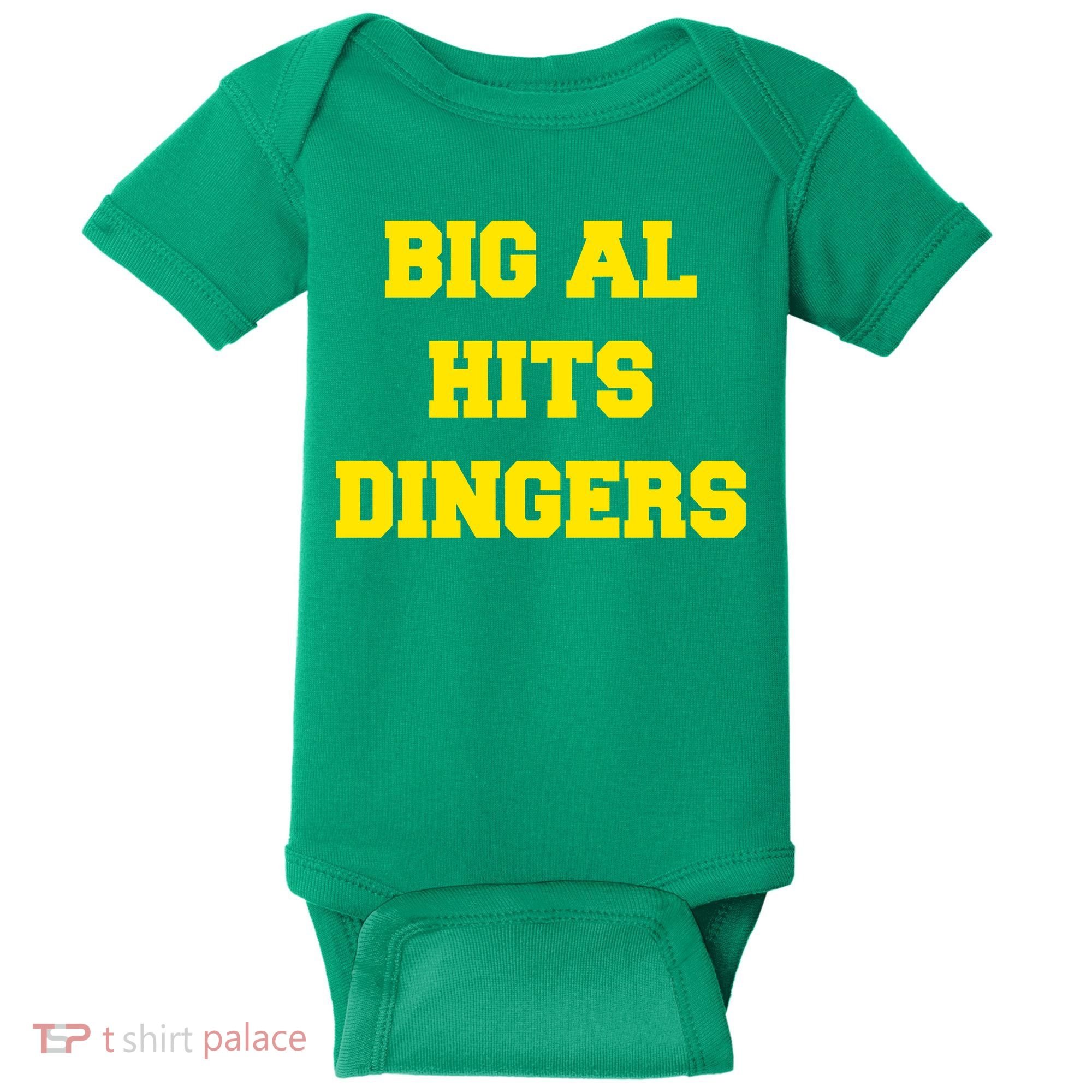 Big Al Hits Dingers Baseball Baby Bodysuit