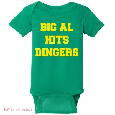 Big Al Hits Dingers Baseball Baby Bodysuit