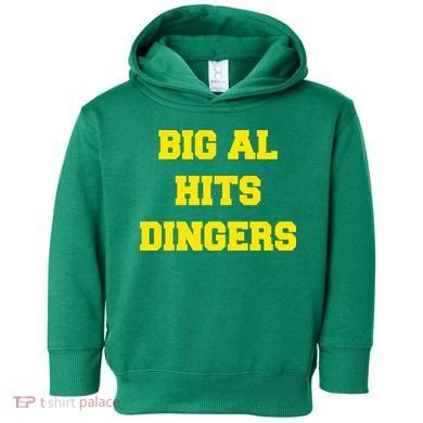 Big Al Hits Dingers Baseball Toddler Hoodie