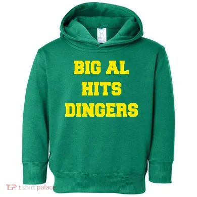 Big Al Hits Dingers Baseball Toddler Hoodie