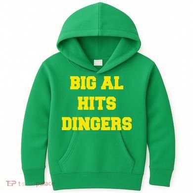 Big Al Hits Dingers Baseball Kids Hoodie
