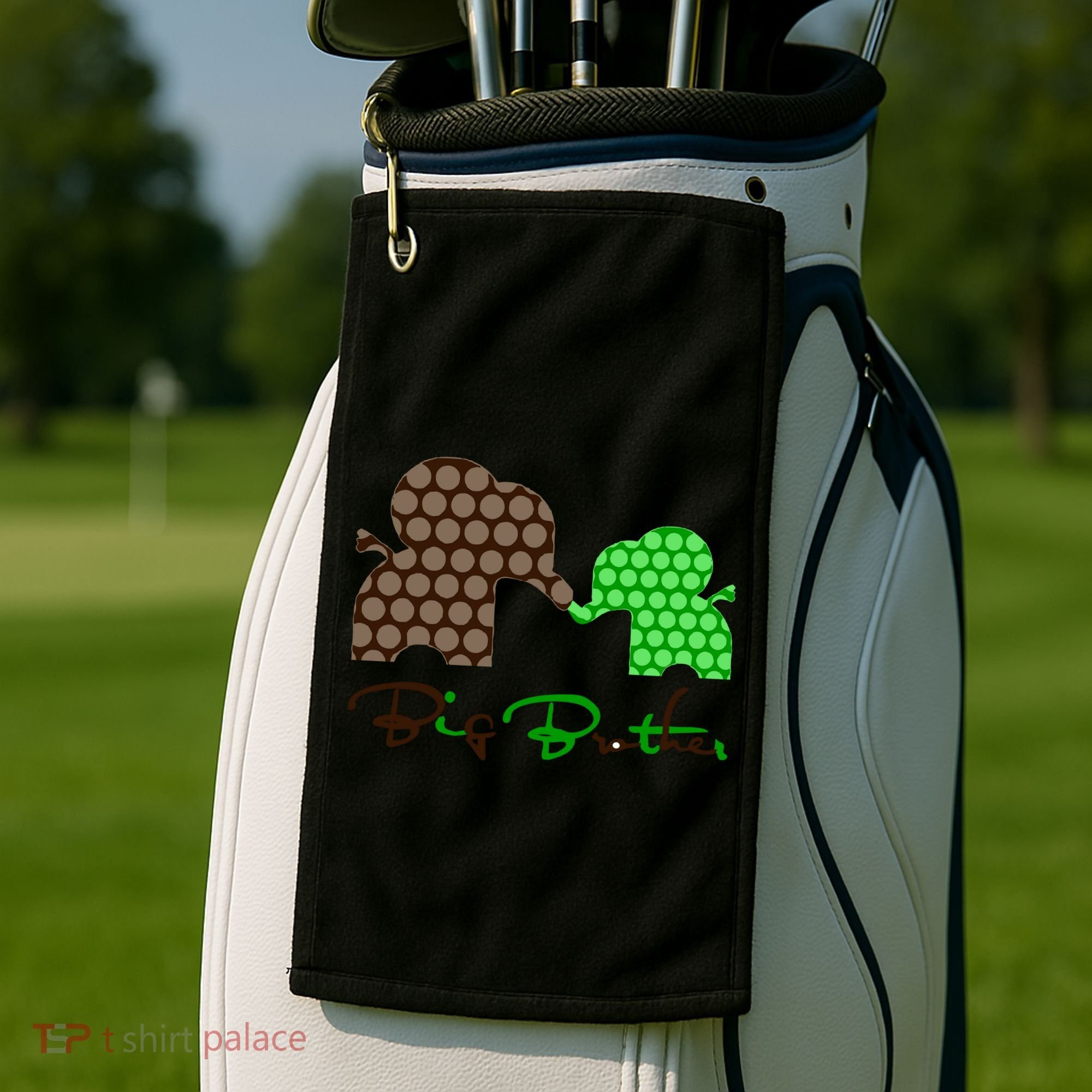 Big Brother Elephant Family Golf Towel