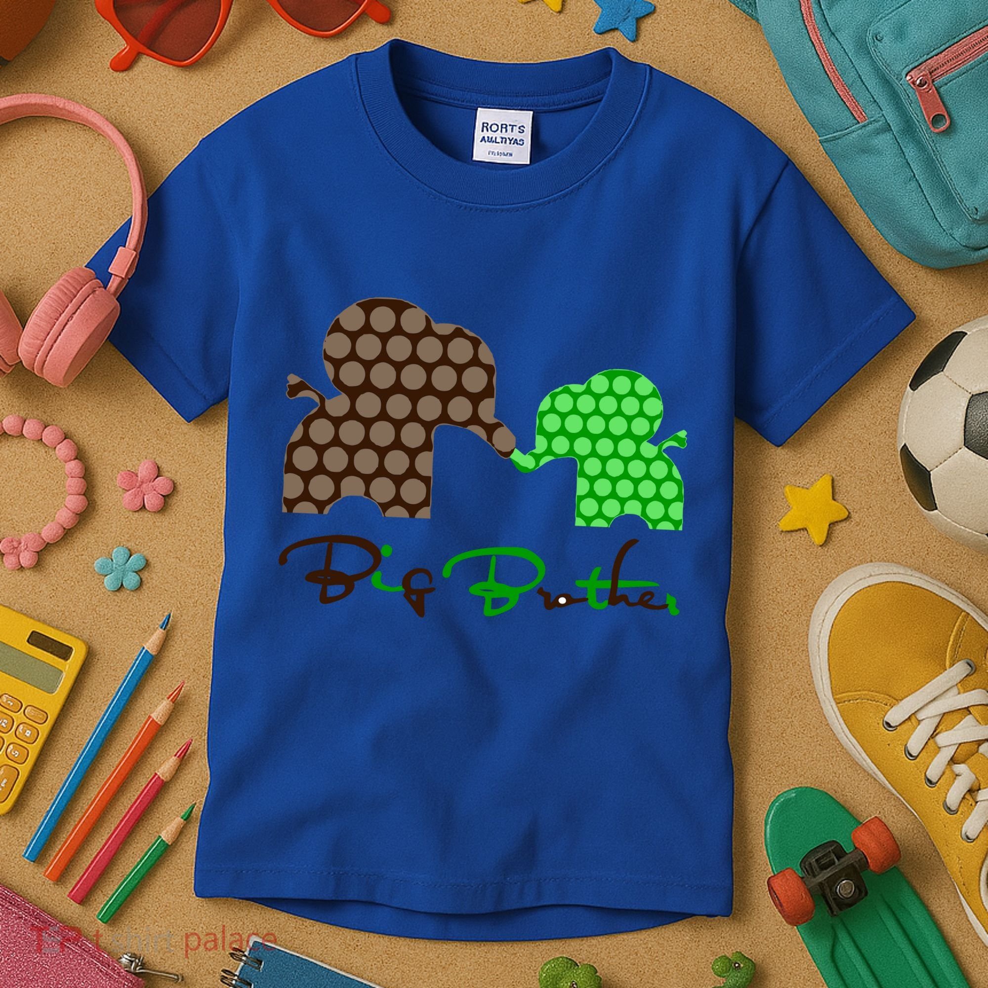 Big Brother Elephant Family Kids T-Shirt