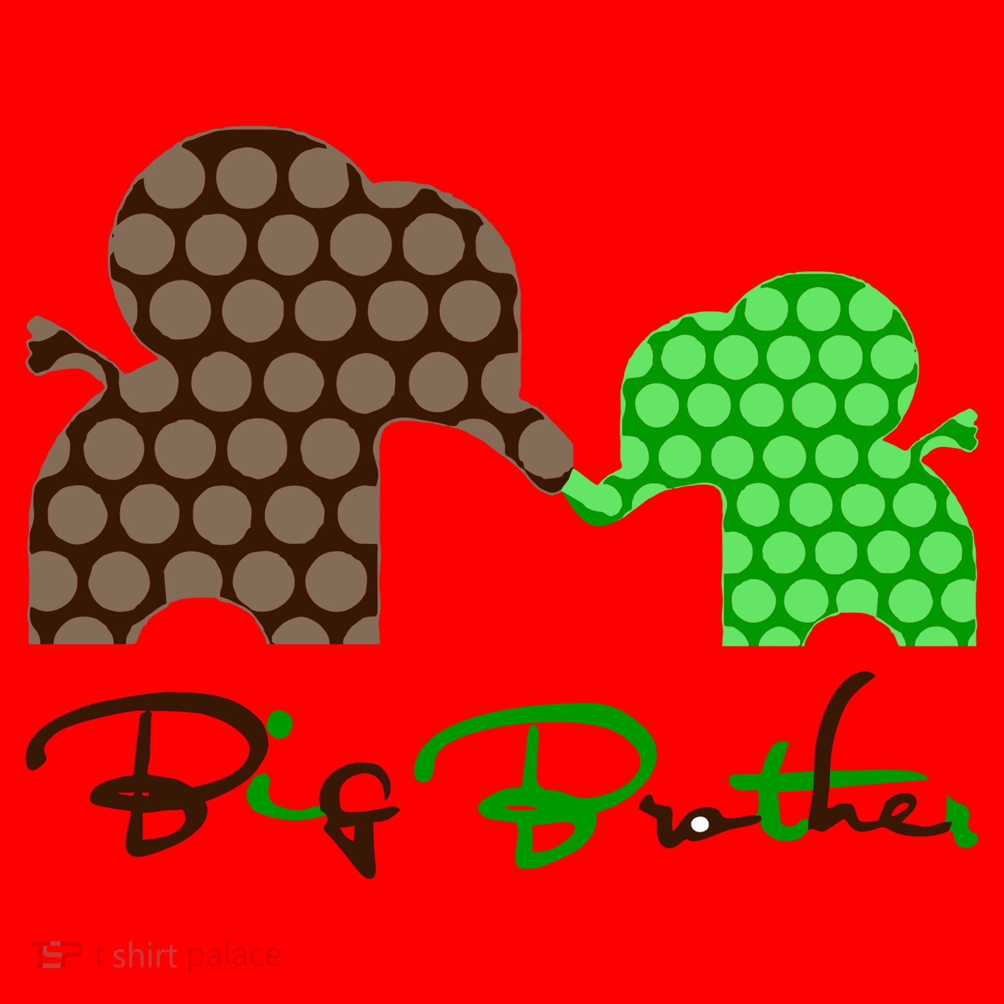 Big Brother Elephant Family Santa Hat
