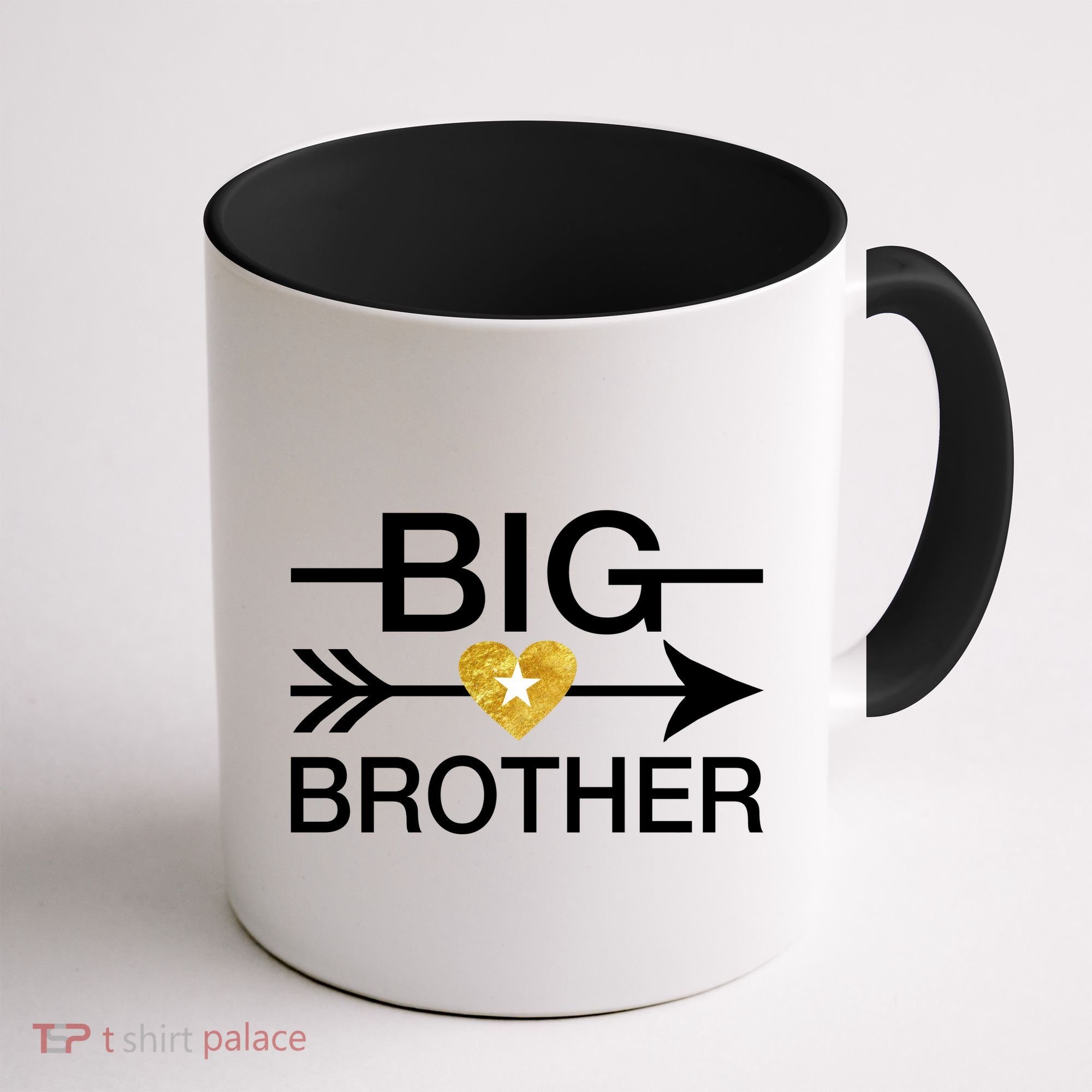 Big Brother Gold Heart Arrow Coffee Mug