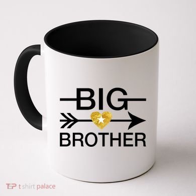 Big Brother Gold Heart Arrow Coffee Mug