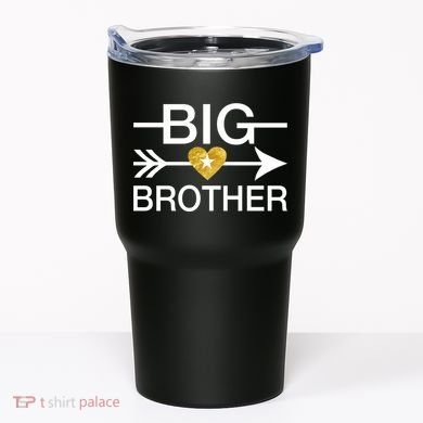 Big Brother Gold Heart Arrow Tumbler