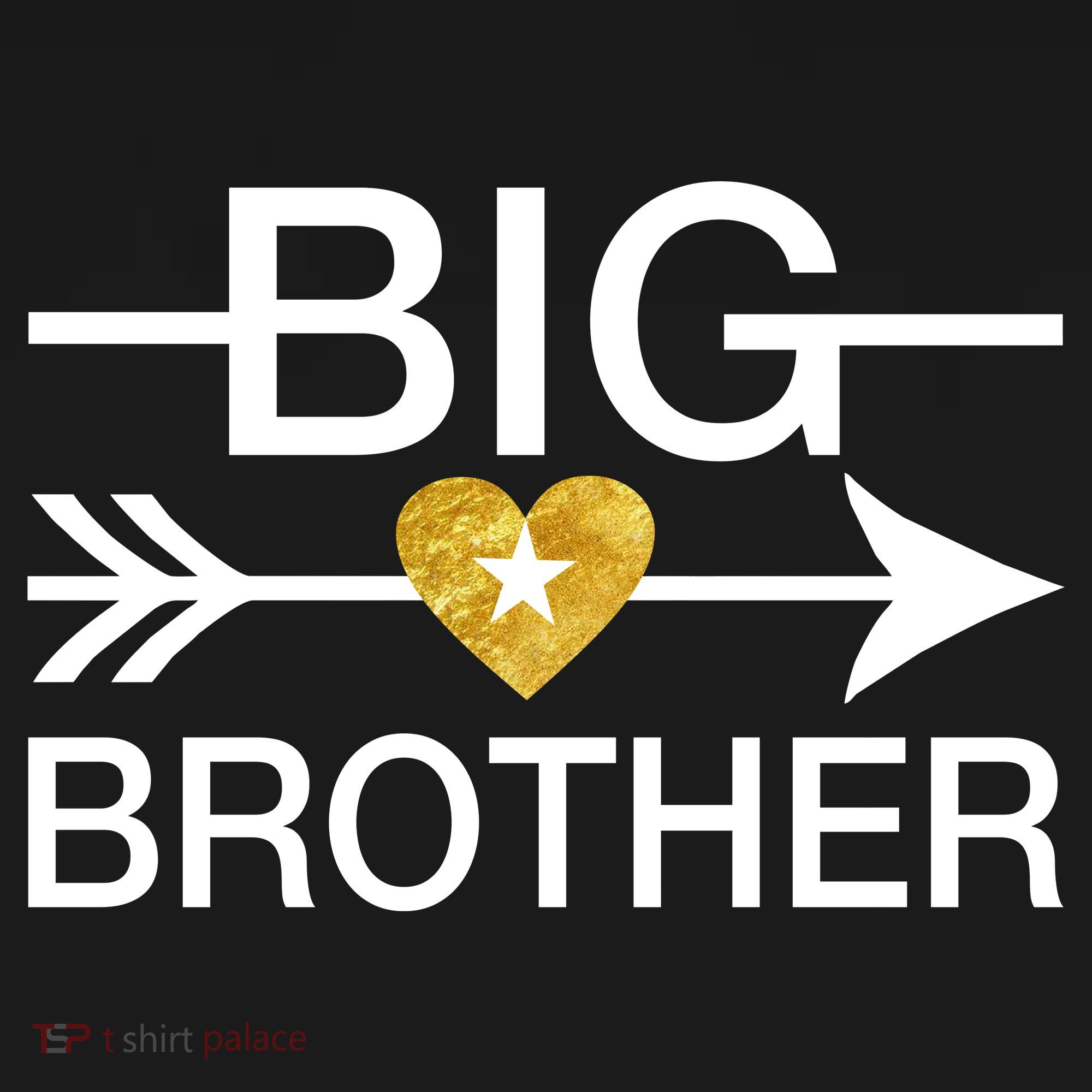 Big Brother Gold Heart Arrow Ornament