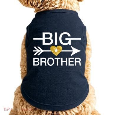 Big Brother Gold Heart Arrow Doggie Tank