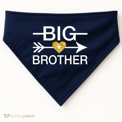 Big Brother Gold Heart Arrow USA-Made Doggie Bandana