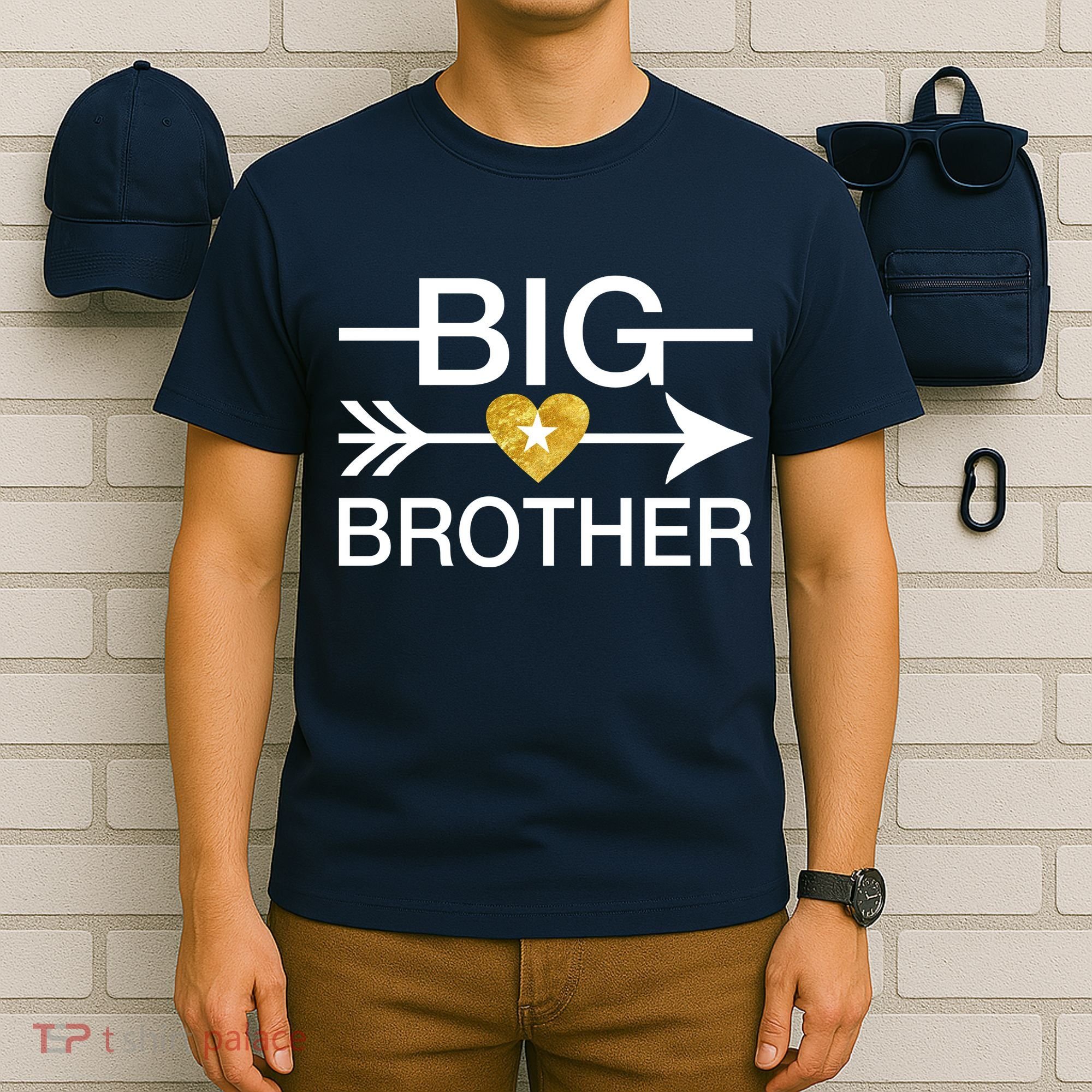 Big Brother Gold Heart Arrow T-Shirt