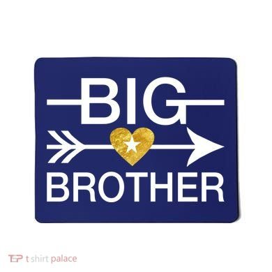 Big Brother Gold Heart Arrow Mousepad