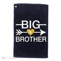 Big Brother Gold Heart Arrow Golf Towel thumb 0