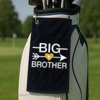 Big Brother Gold Heart Arrow Golf Towel thumb 2