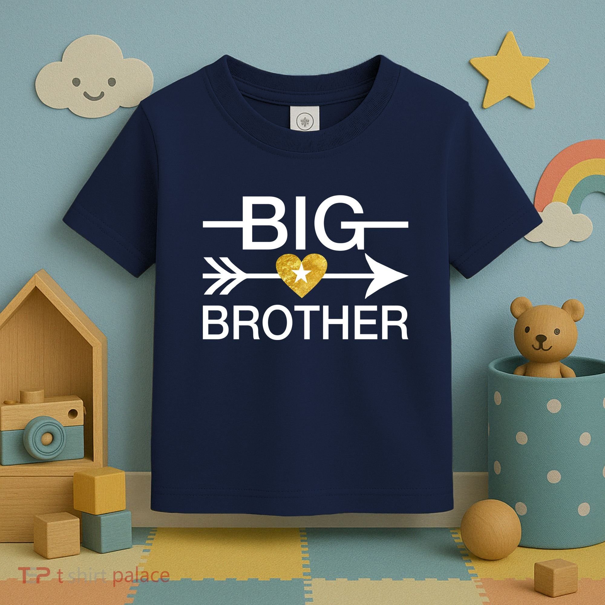 Big Brother Gold Heart Arrow Toddler T-Shirt