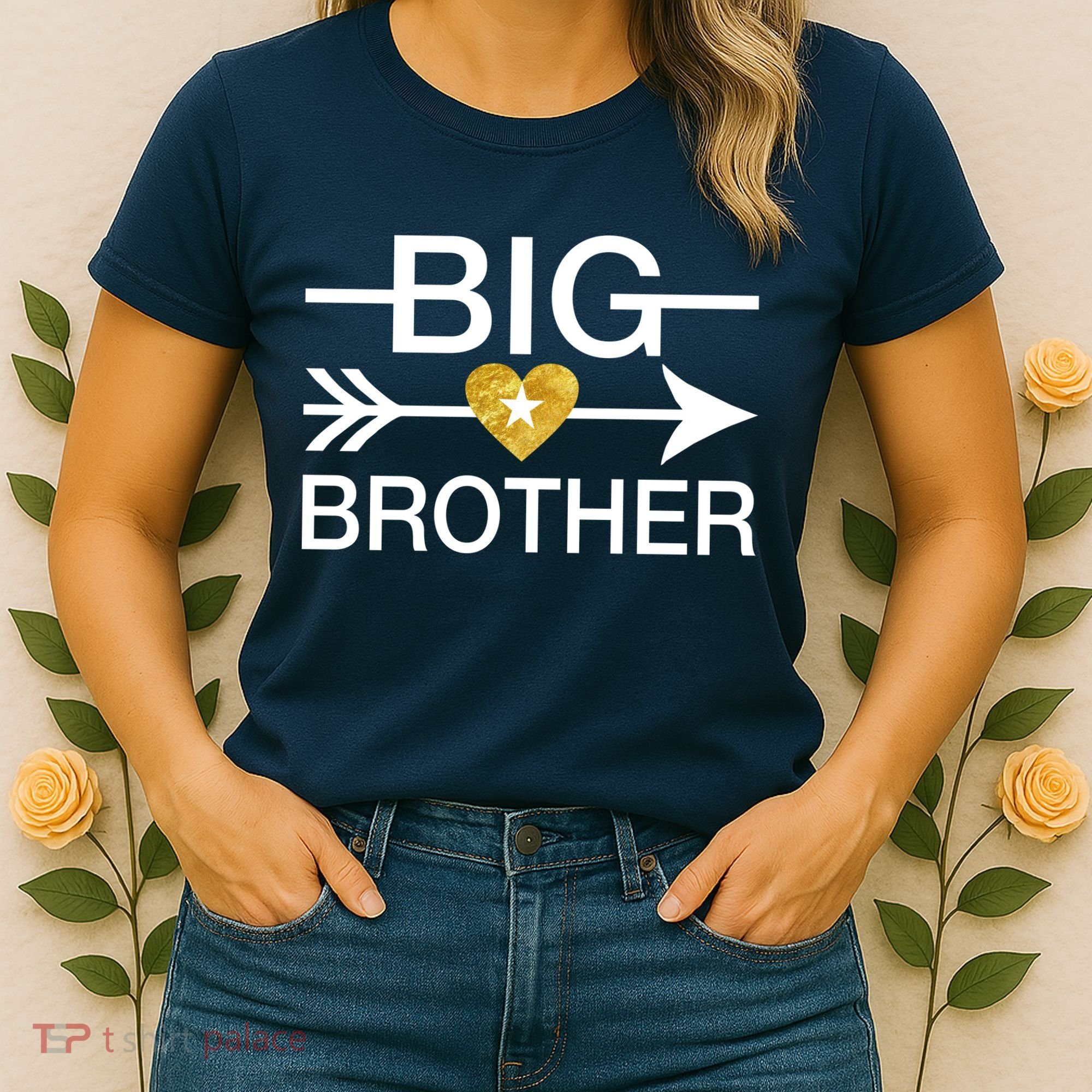 Big Brother Gold Heart Arrow Women's T-Shirt