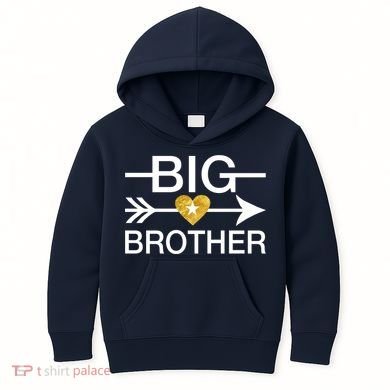 Big Brother Gold Heart Arrow Kids Hoodie