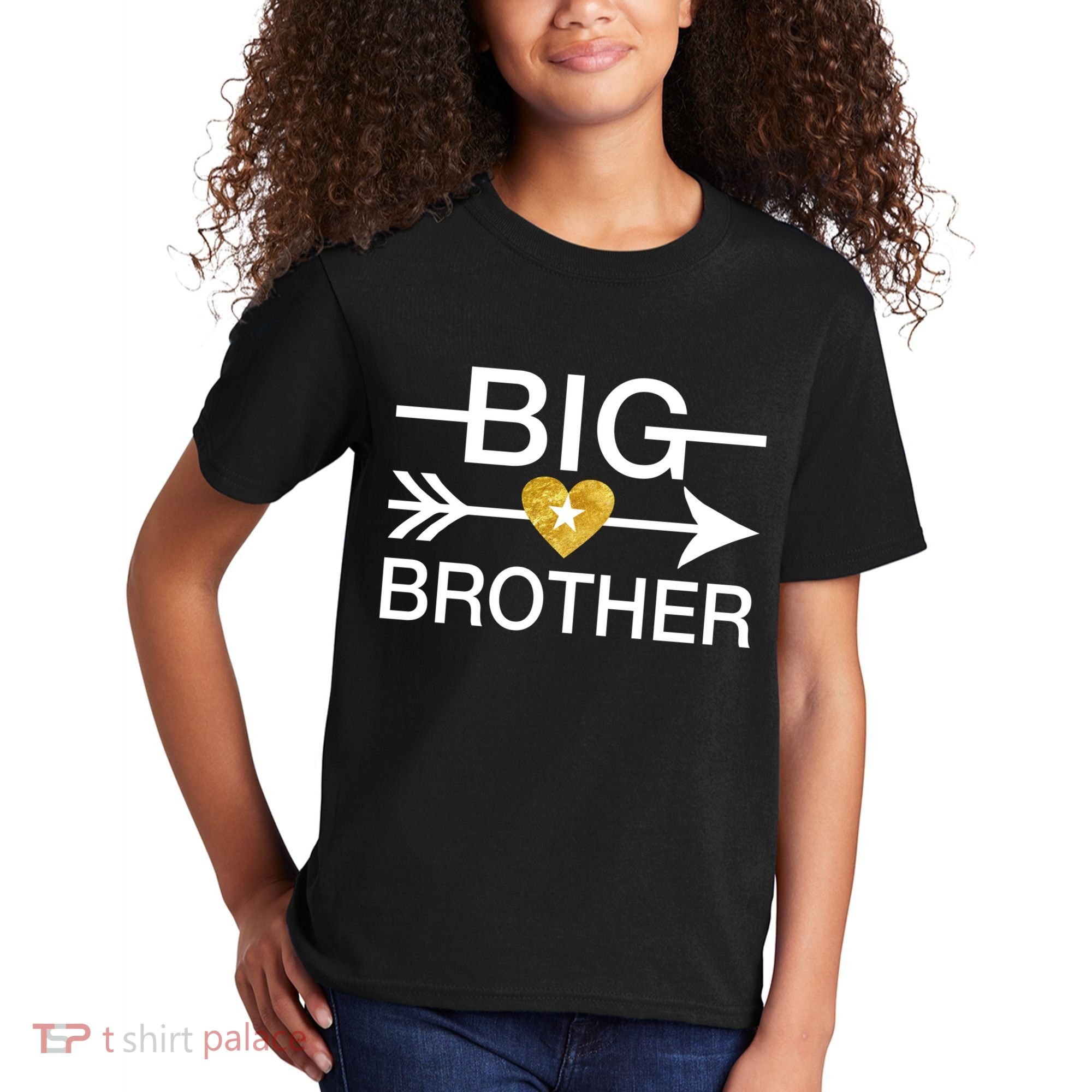 Big Brother Gold Heart Arrow Kids T-Shirt