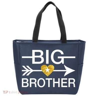 Big Brother Gold Heart Arrow Tote Bag