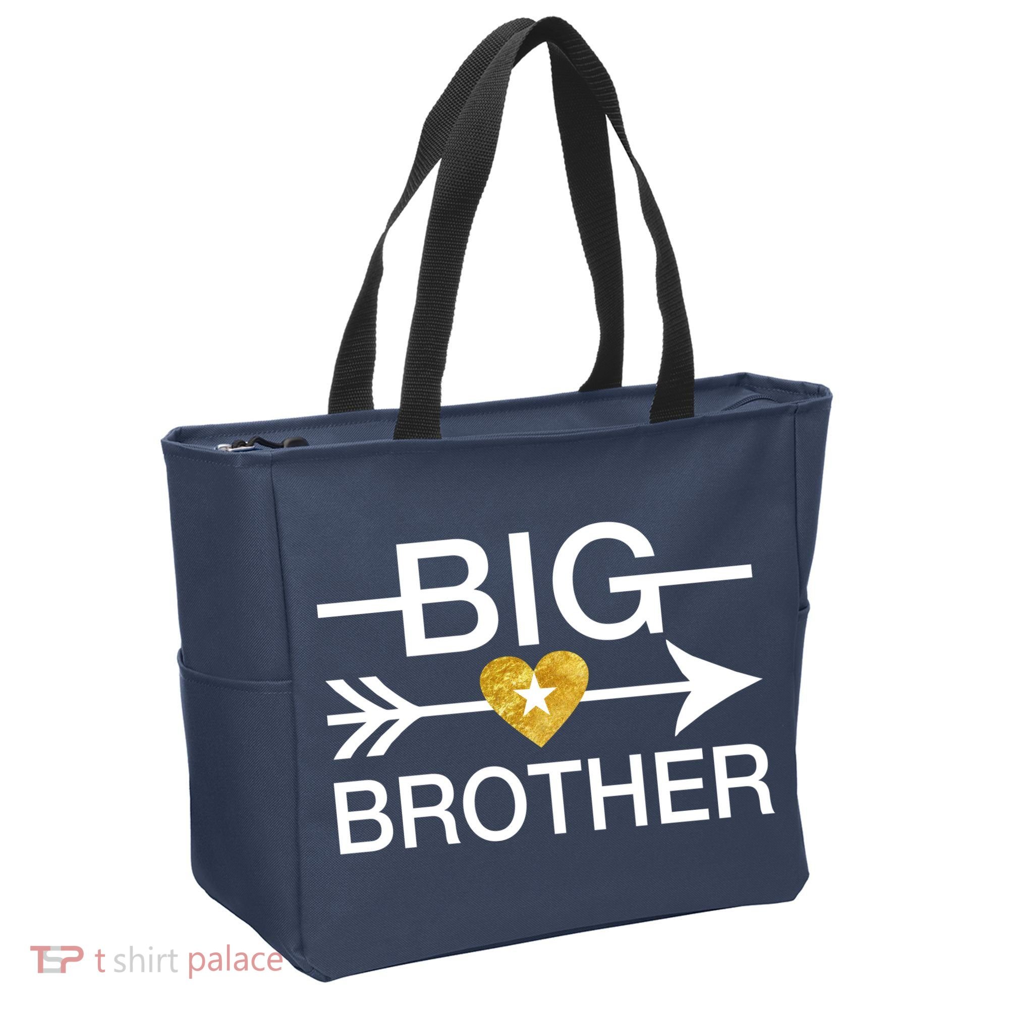 Big Brother Gold Heart Arrow Tote Bag