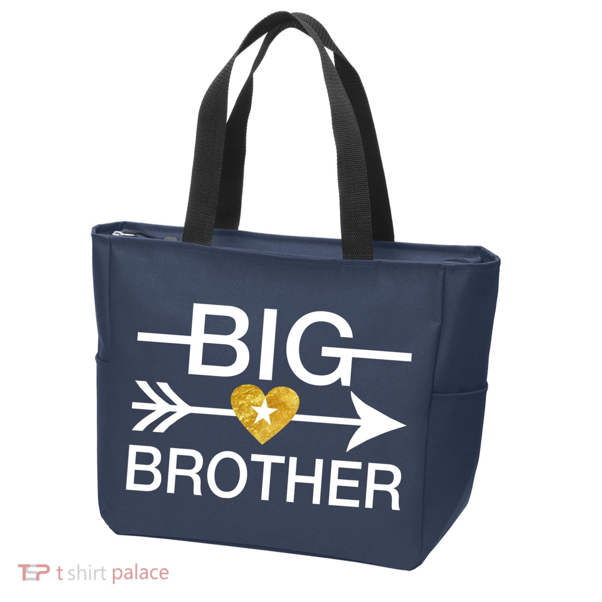 Big Brother Gold Heart Arrow Tote Bag