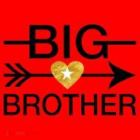 Big Brother Gold Heart Arrow Santa Hat thumb 1
