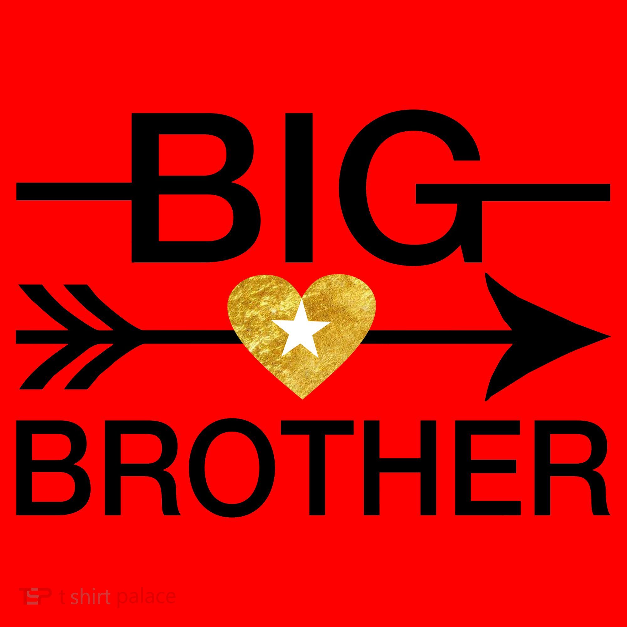 Big Brother Gold Heart Arrow Santa Hat