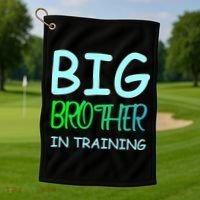 Big Brother In Training Golf Towel thumb 1