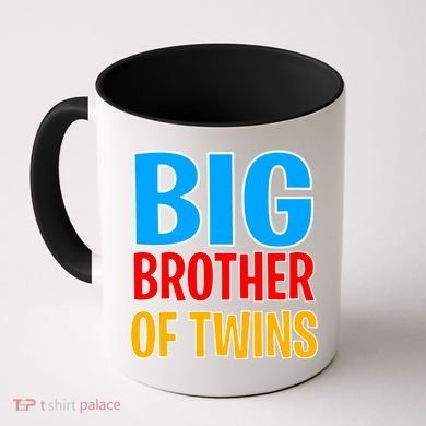 Big Brother of Twins Colorful Text Coffee Mug