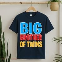 Big Brother of Twins Colorful Text T-Shirt thumb 2