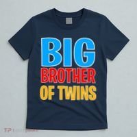 Big Brother of Twins Colorful Text T-Shirt thumb 5