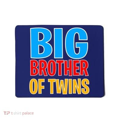 Big Brother of Twins Colorful Text Mousepad