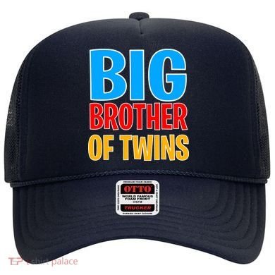 Big Brother of Twins Colorful Text Hat