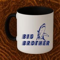 Big Brother Shark Funny Bro Coffee Mug thumb 2