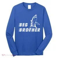 Big Brother Shark Funny Bro Long Sleeve Shirt thumb 0