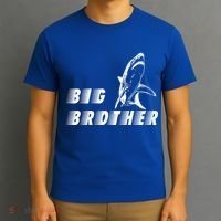 Big Brother Shark Funny Bro T-Shirt thumb 3
