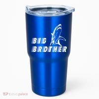 Big Brother Shark Funny Bro Tumbler thumb 0
