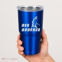 Big Brother Shark Funny Bro Tumbler thumb 2