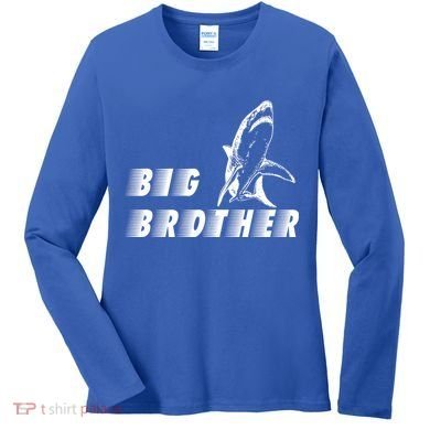 Big Brother Shark Funny Bro Women's Long Sleeve Shirt