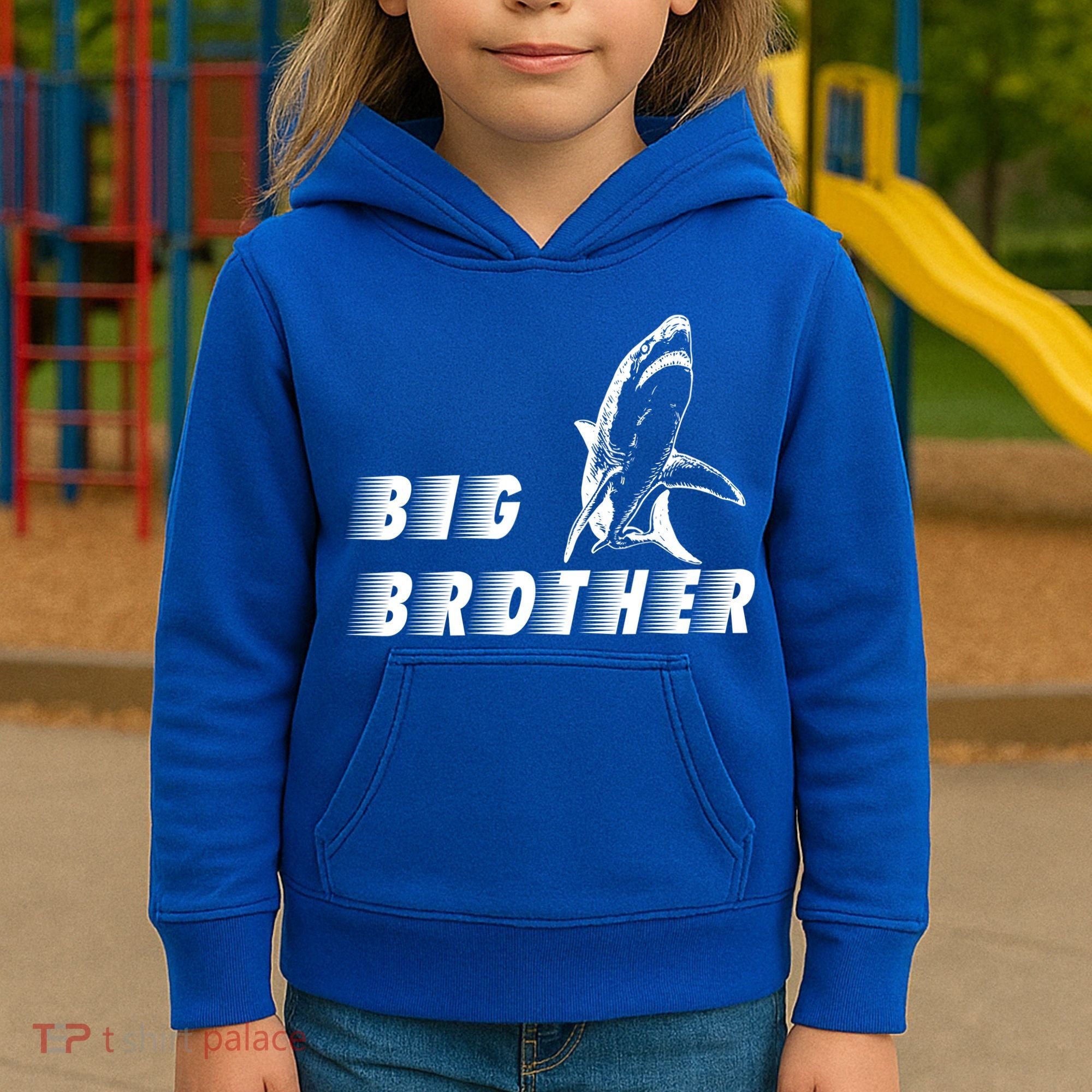 Big Brother Shark Funny Bro Kids Hoodie