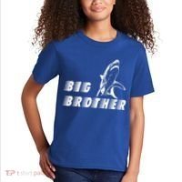 Big Brother Shark Funny Bro Kids T-Shirt thumb 2