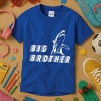 Big Brother Shark Funny Bro Kids T-Shirt thumb 3