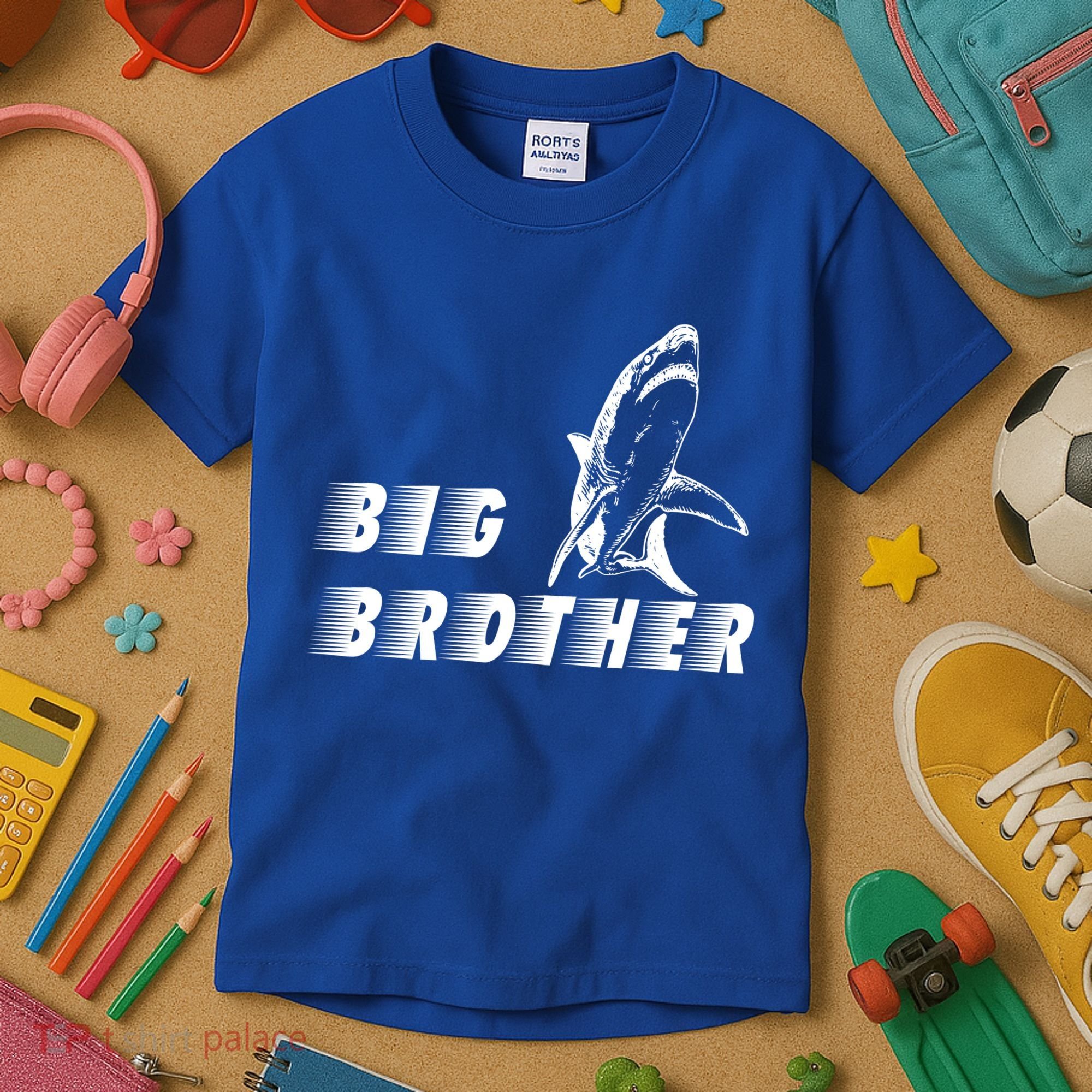 Big Brother Shark Funny Bro Kids T-Shirt