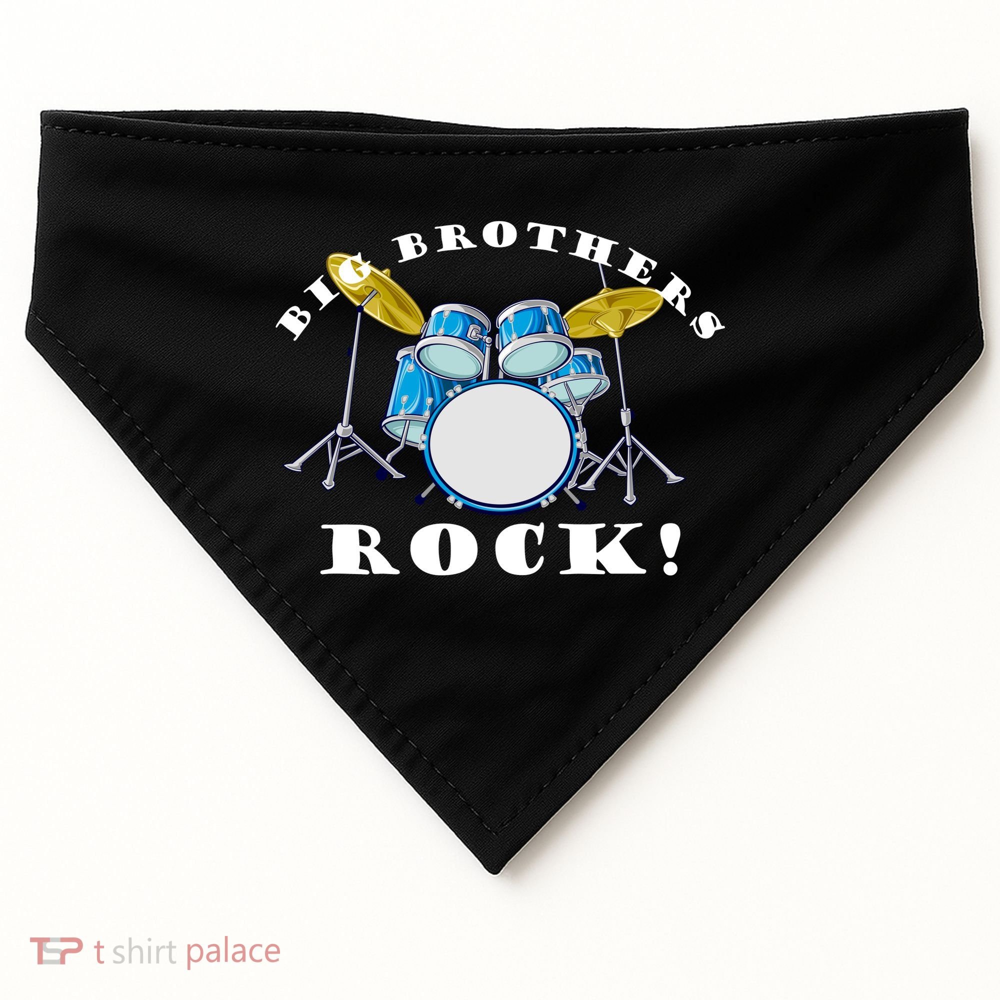 Big Brothers Rock Band Drum Set USA-Made Doggie Bandana