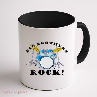 Big Brothers Rock Band Drum Set Coffee Mug back