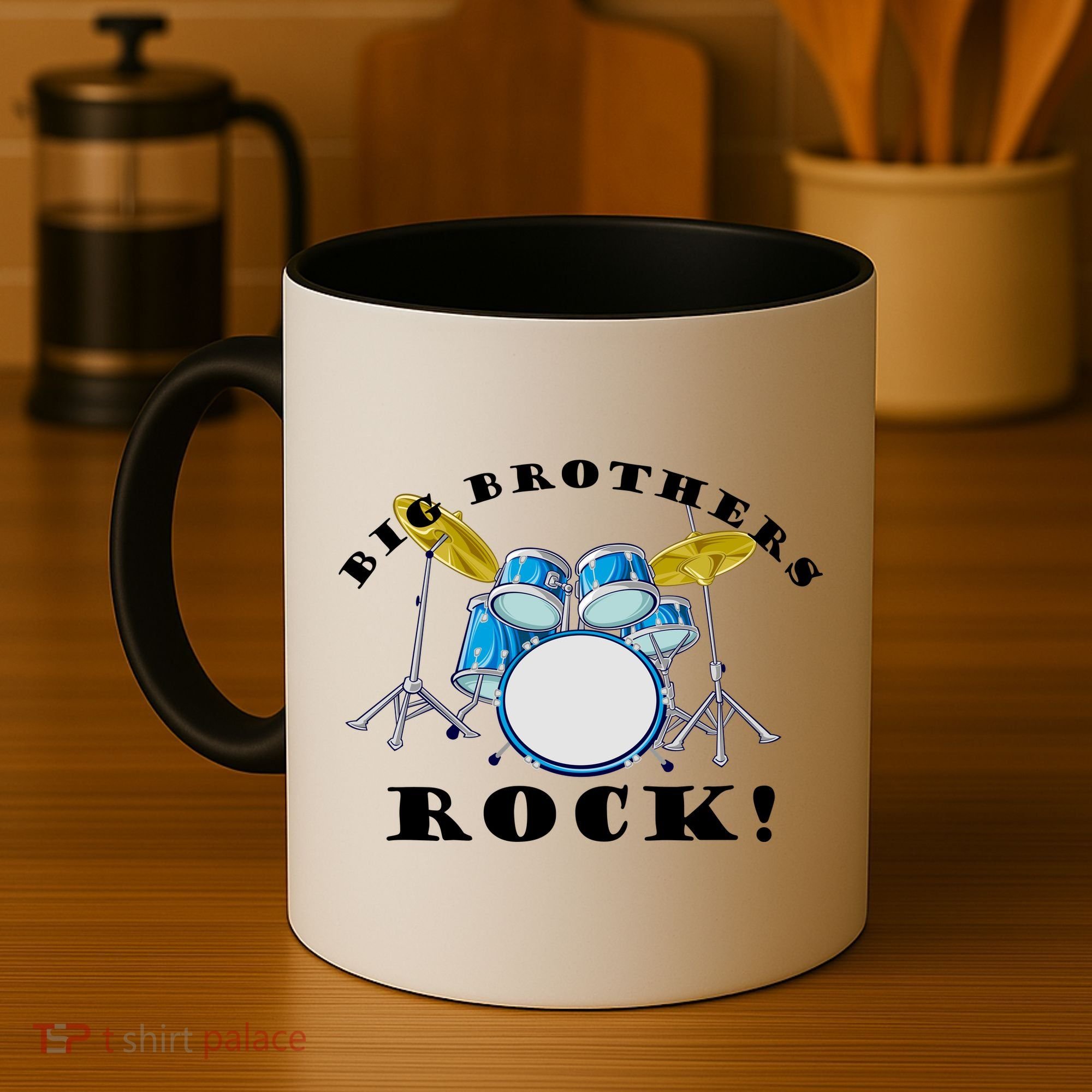 Big Brothers Rock Band Drum Set Coffee Mug