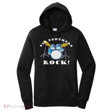 Big Brothers Rock Band Drum Set Women's Hoodie