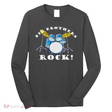 Big Brothers Rock Band Drum Set Long Sleeve Shirt
