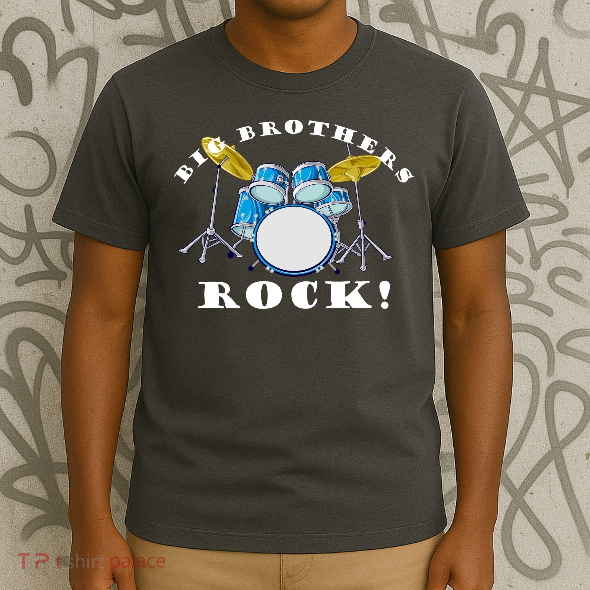 Big Brothers Rock Band Drum Set T-Shirt