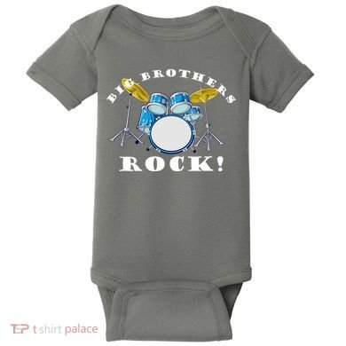 Big Brothers Rock Band Drum Set Baby Bodysuit